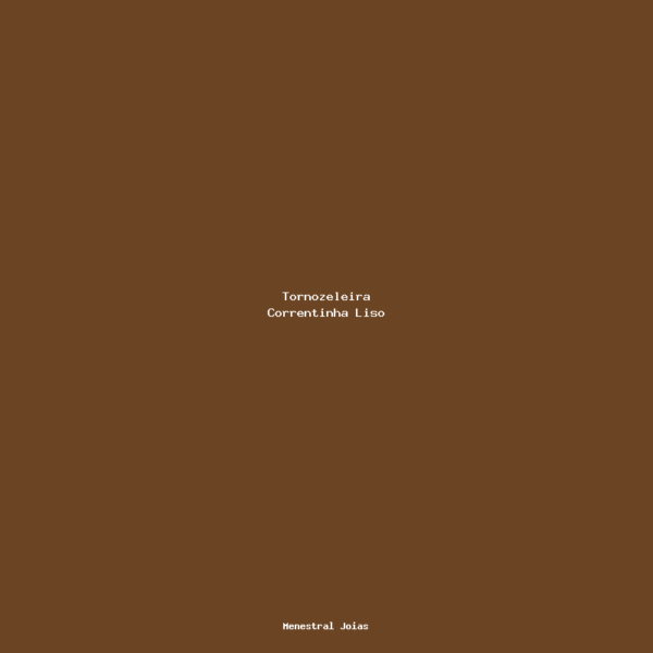 Tornozeleira Correntinha Liso